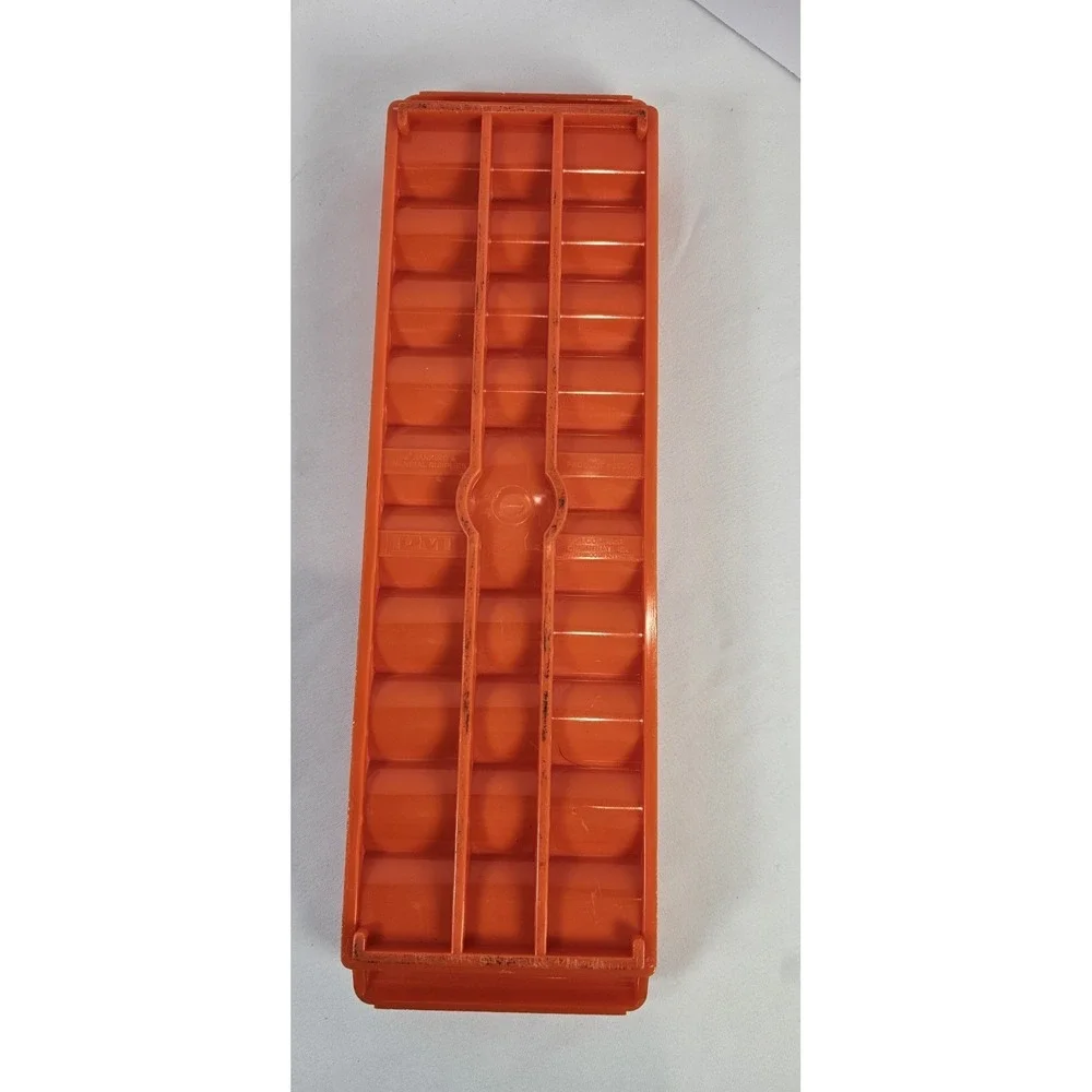 1 Major Metalfab MMF $100 Quarters Orange Coin Roll Tray Bank Teller Money Tray‎